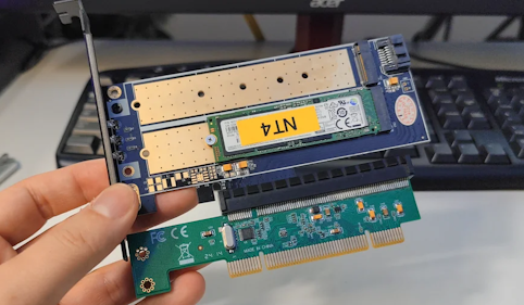 Putting a modern NVMe SSD drive on a vintage computer PCI bus - Adafruit Blog