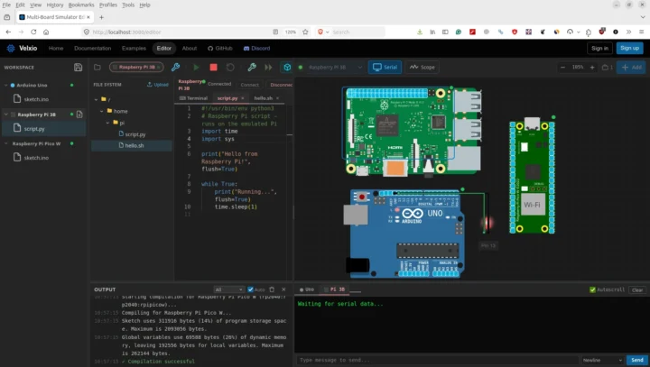 Velxio is an open-source, self-hosted Arduino, Raspberry Pi, and ESP32 simulator - CNX Software