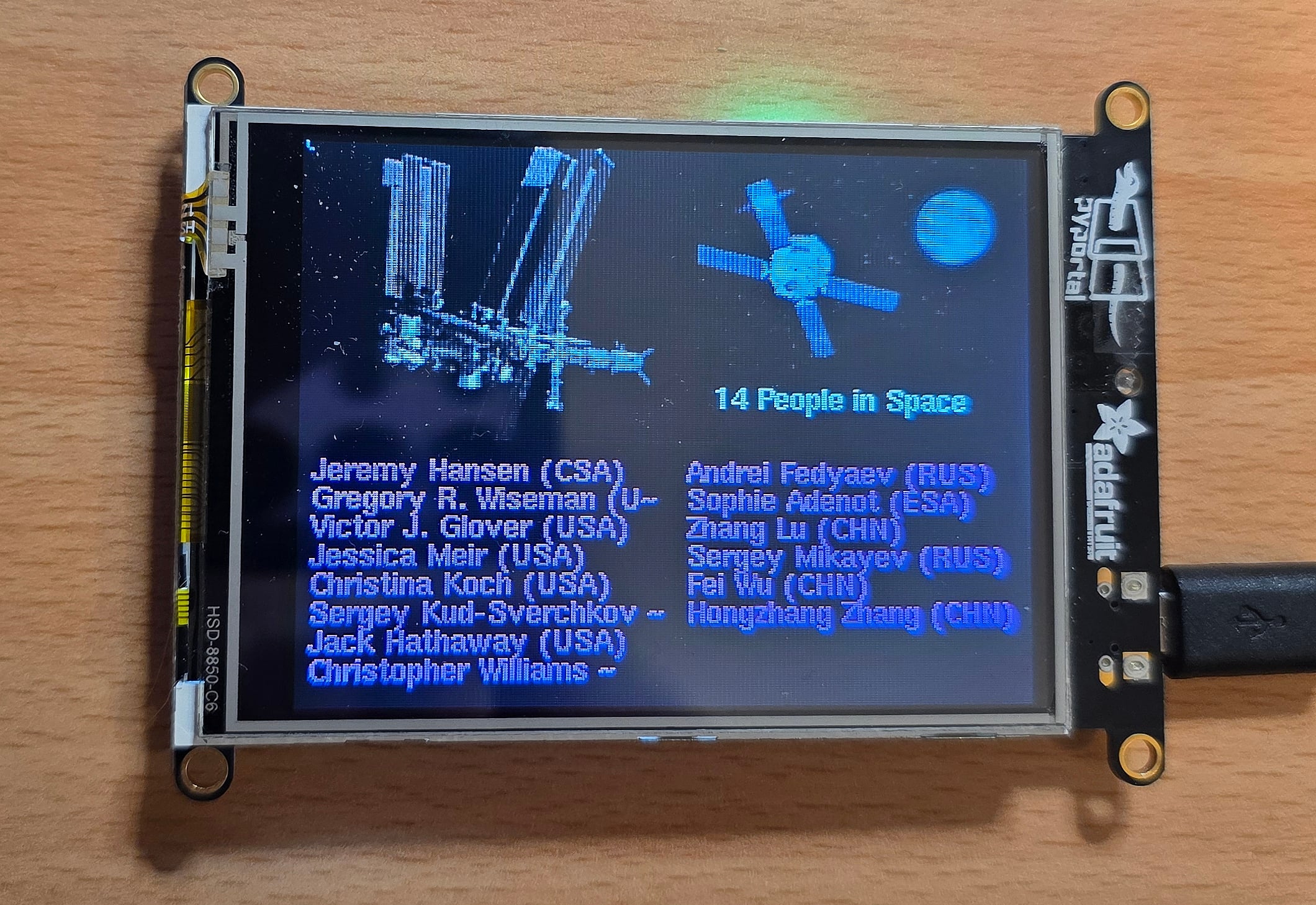UPDATED GUIDE: PyPortal Astronauts in Space - CircuitPython Blog
