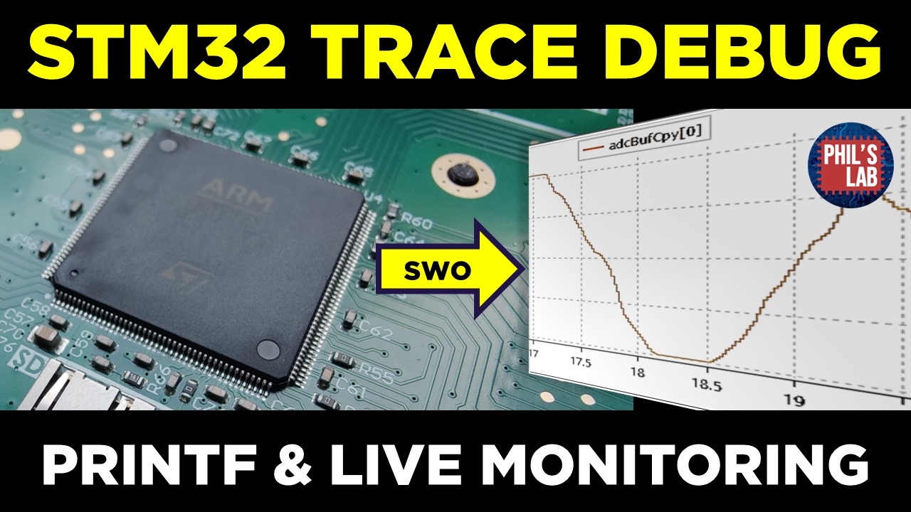 Debugging, Logging, and Monitoring via SWO Trace (STM32 ITM & DWT) - Phil's Lab #173 - Phil's Lab