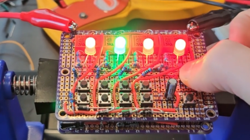4-bit Relay Logic Counter Begs To Have Its Buttons Pushed - Hackaday
