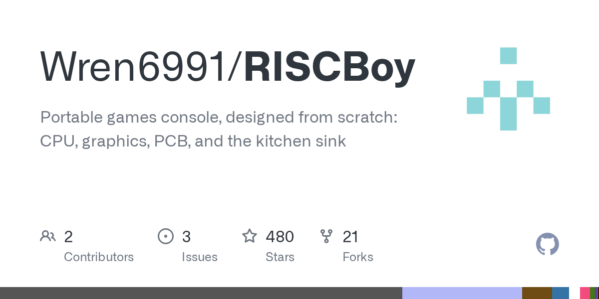 RISCBoy RISC-V homebrew portable game console - Lobsters Hardware