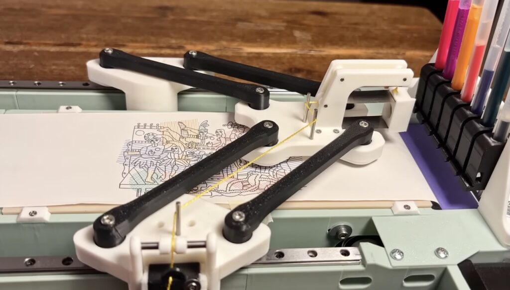 This DIY pen plotter has delta kinematics and a tool changer - Arduino Blog