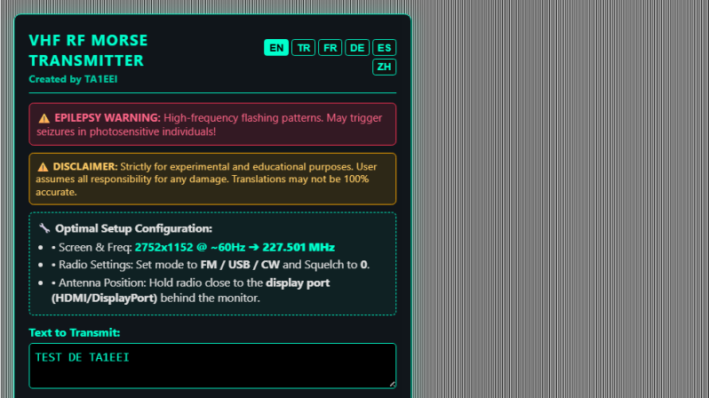 Get Your Monitor Transmitting VHF with a Browser Tool - Hackaday