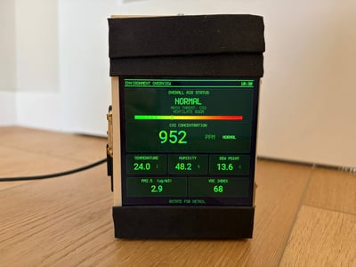 AIR PRO: a Pip-Boy style air quality monitor with Qualia S3 and SEN66 - CircuitPython Blog