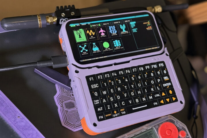 LakeShark firmware turns LilyGO T-Display P4 into a handheld ESP32-P4 SDR scanner - CNX Software